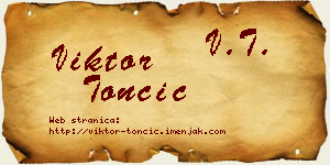 Viktor Tončić vizit kartica
